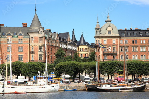 Old buildings on Strandvagen,Stockholm