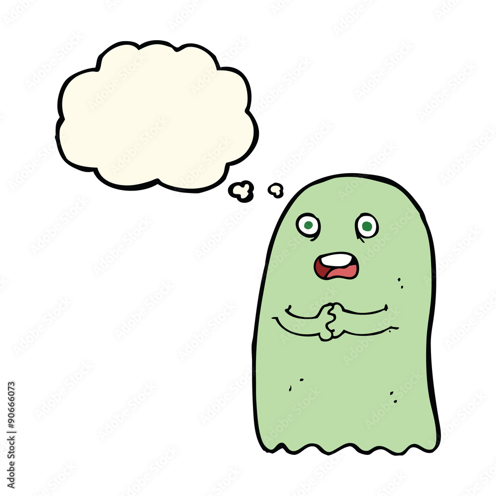 funny cartoon ghost with thought bubble funny cartoon ghost with thought bubble