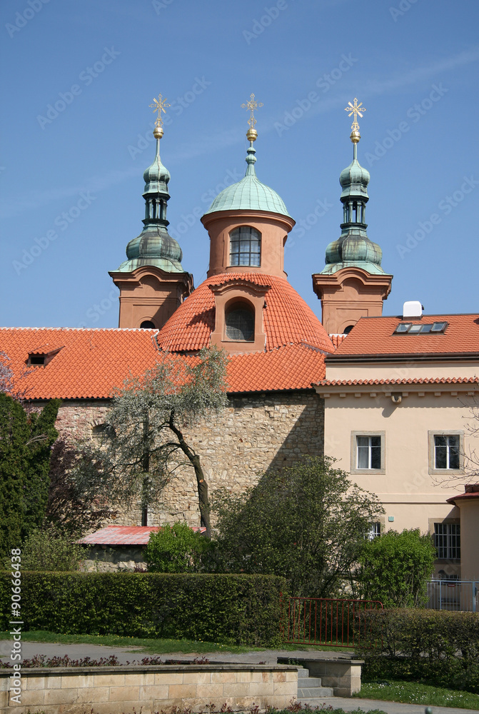 Cathedral church of Saint Lawrence on Petrin Hill in Prague, Czech Republic