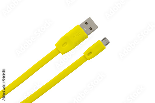  wire USB isolated on white background