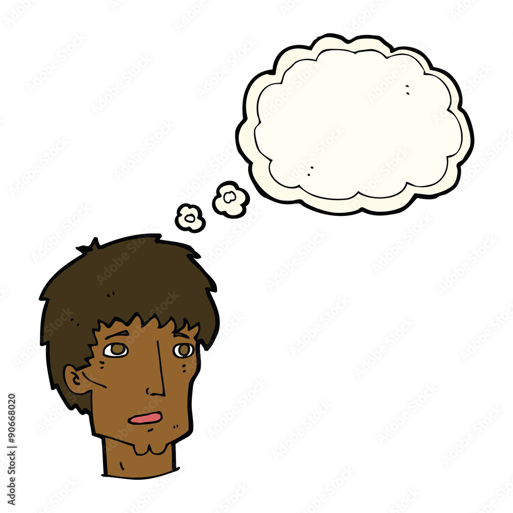 cartoon worried man with thought bubble cartoon worried man with thought bubble