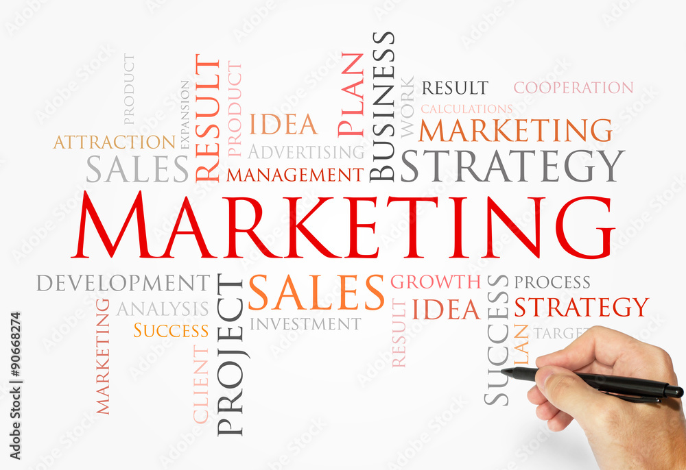 Marketing words concept, Business and Marketing concept Marketing words concept, Business and Marketing concept