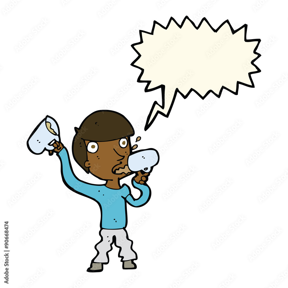 cartoon man drinking beer with thought bubble cartoon man drinking beer with thought bubble