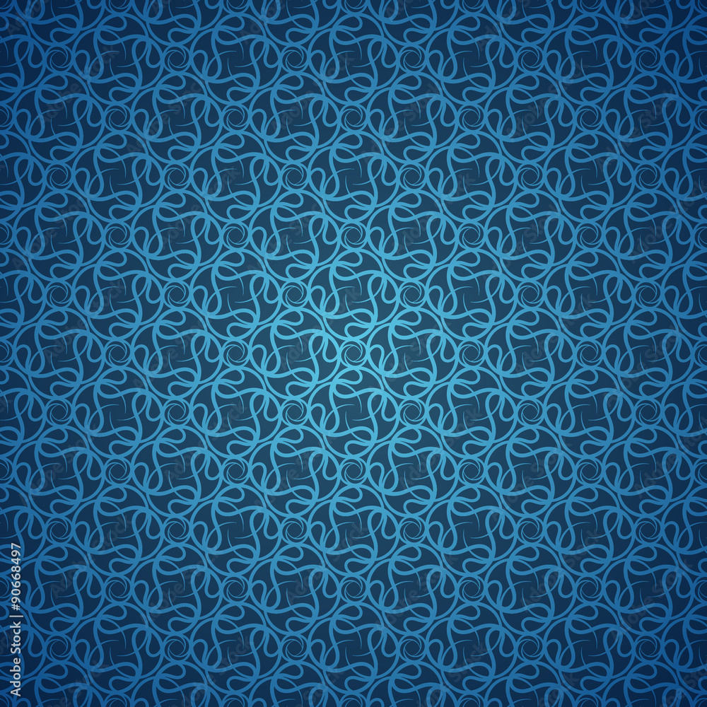 Abstract background - blue neon pattern seamless