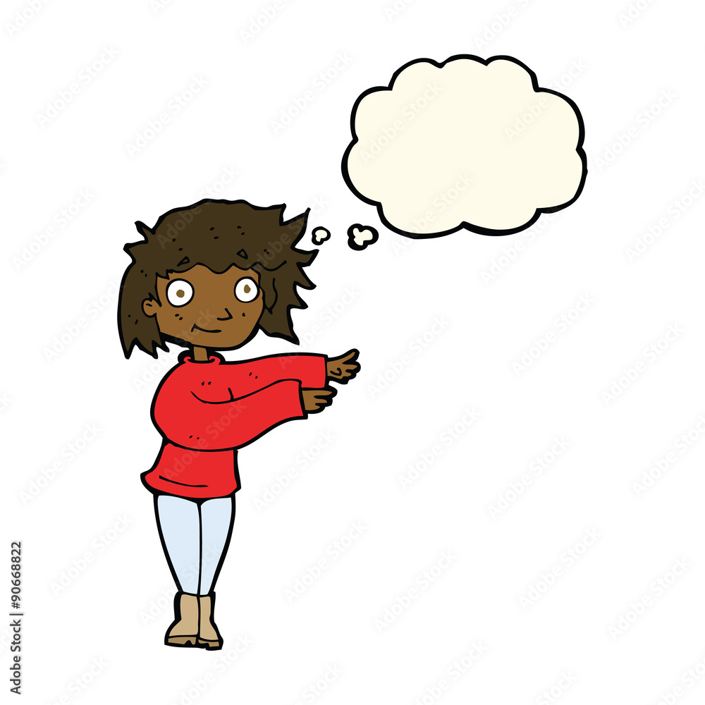 cartoon dancing woman with thought bubble cartoon dancing woman with thought bubble