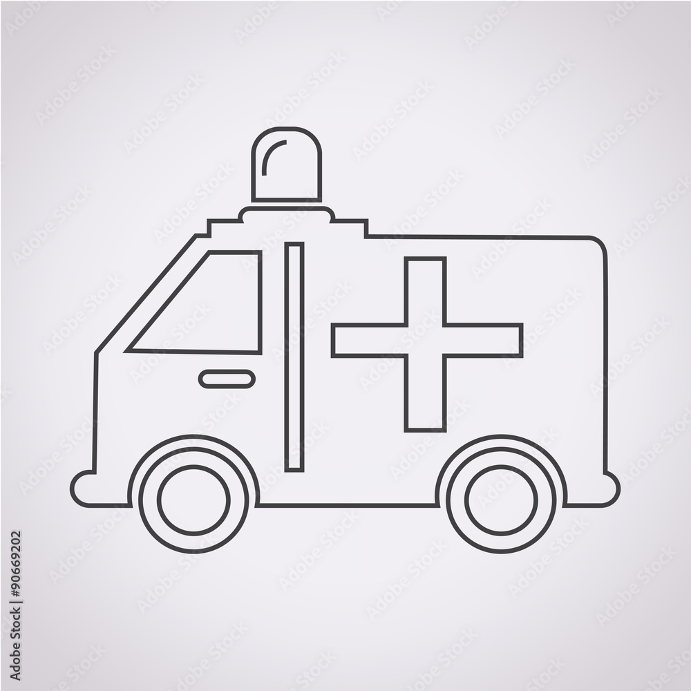Fototapeta premium ambulance car icon