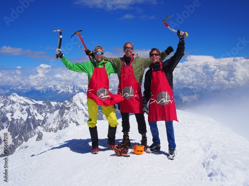 Climbing Mont Blanc, France