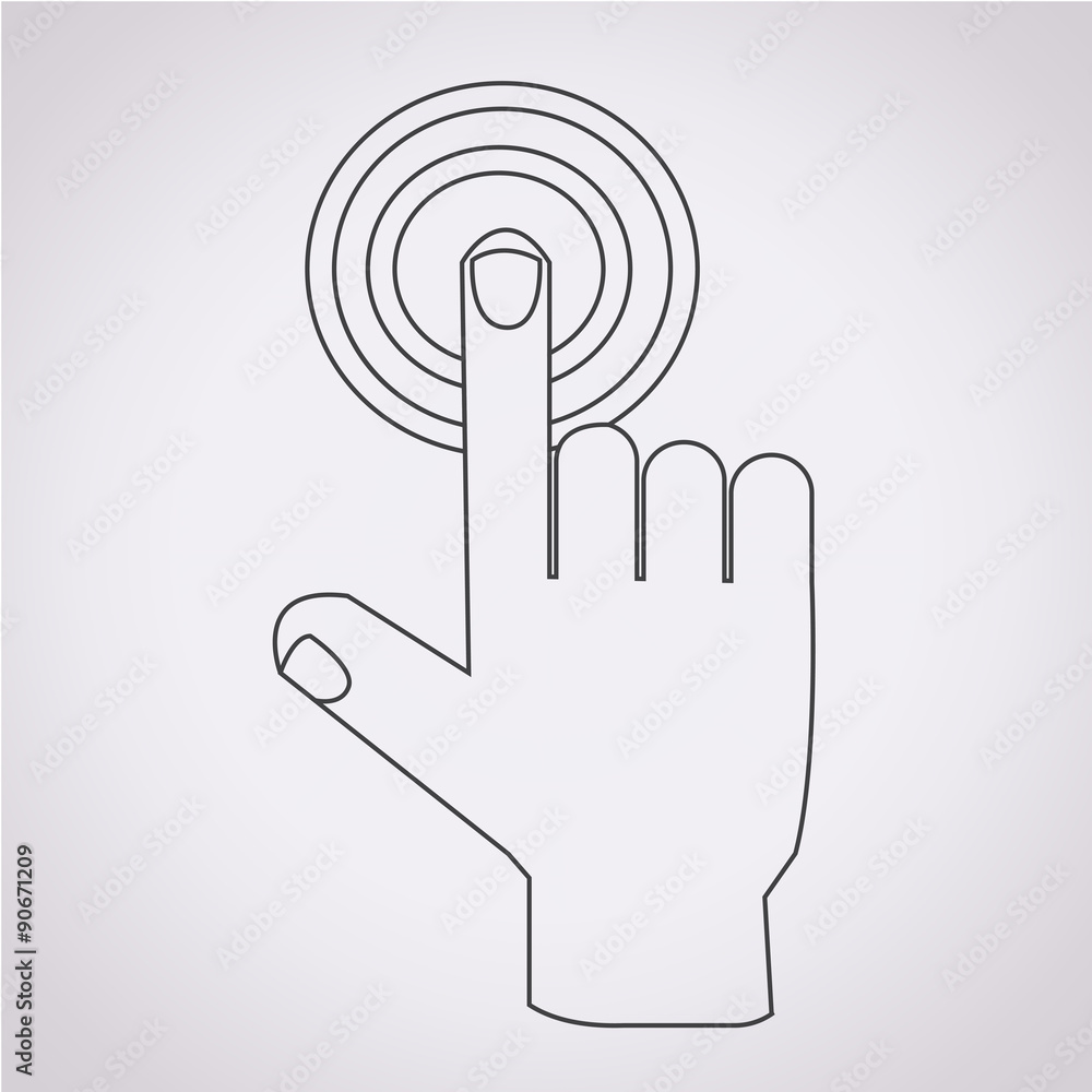 Obraz premium hand click icon
