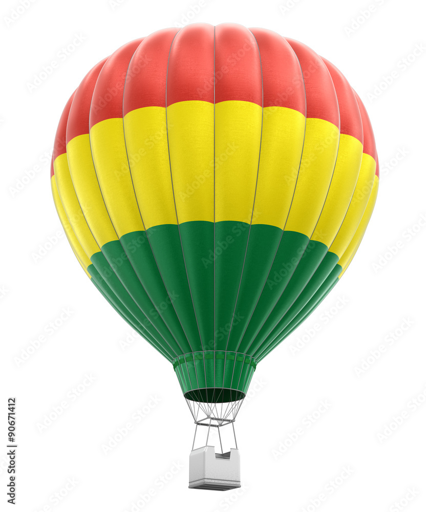 Fototapeta premium Hot Air Balloon with Bolivian Flag (clipping path included)