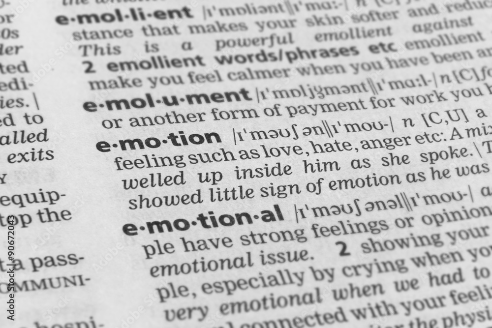 Emotion Defined in Dictionary