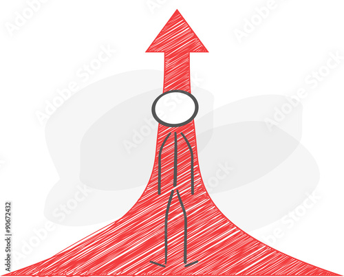 stickman alone hard way up red