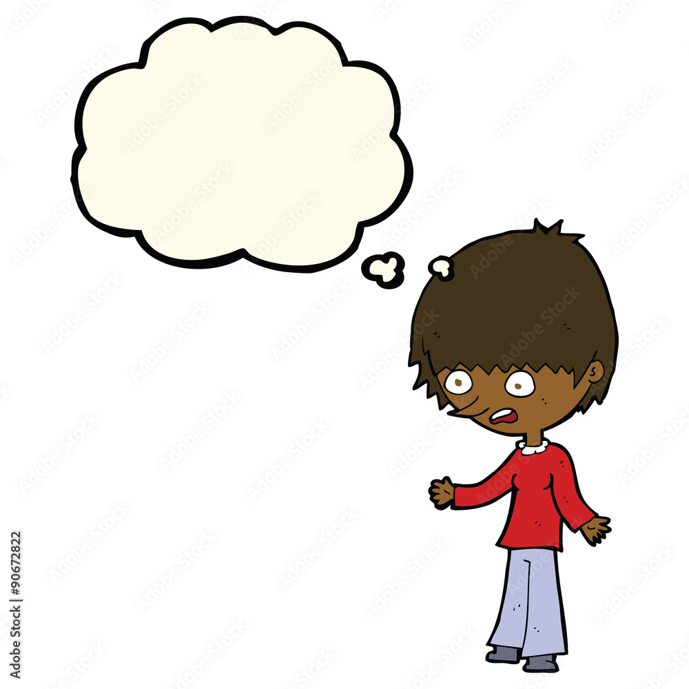 cartoon stressed out woman with thought bubble cartoon stressed out woman with thought bubble