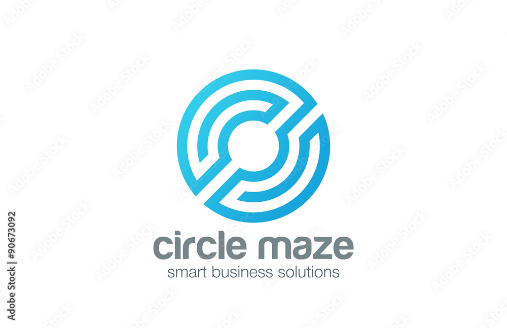 Circle abstract Logo business logic design vector Labyrinth icon Circle abstract Logo business logic design vector Labyrinth icon