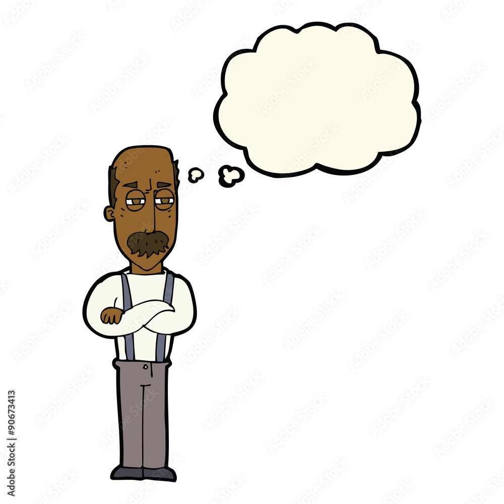 cartoon annoyed old man with thought bubble cartoon annoyed old man with thought bubble