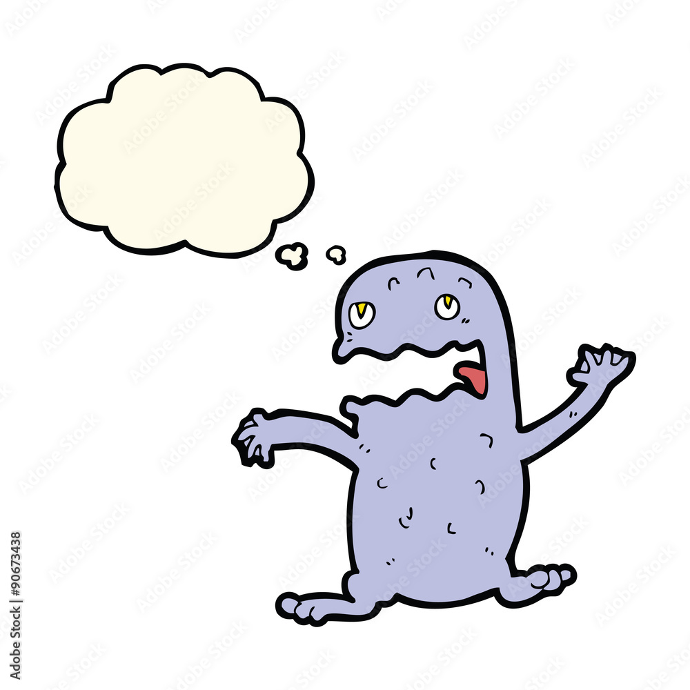 cartoon funny frog with thought bubble cartoon funny frog with thought bubble