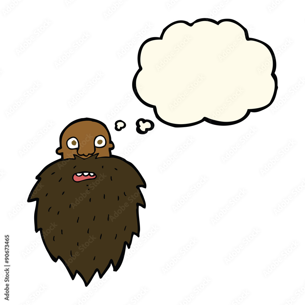 cartoon bearded man with thought bubble cartoon bearded man with thought bubble