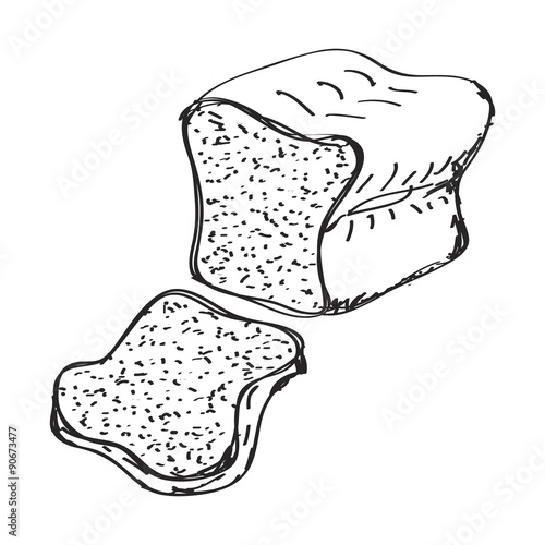 Simple doodle of a loaf of bread