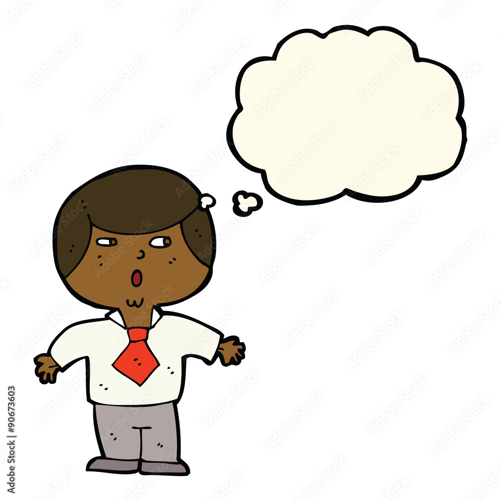 cartoon shocked boy with thought bubble cartoon shocked boy with thought bubble