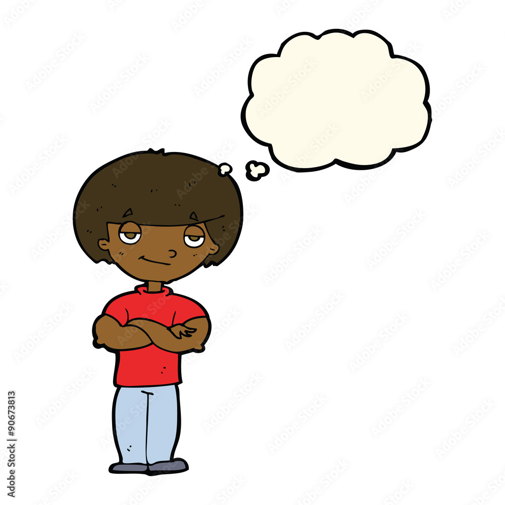 cartoon smug looking man with thought bubble cartoon smug looking man with thought bubble