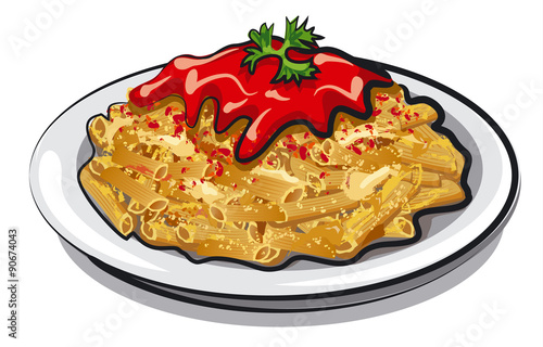 spaghetti with sause
