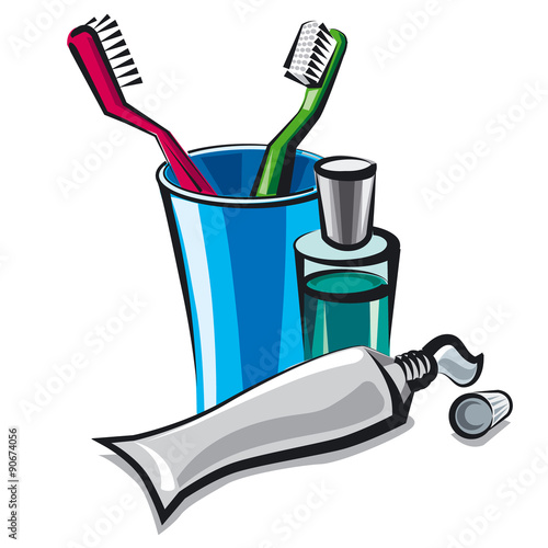 toothbrush and toothpaste
