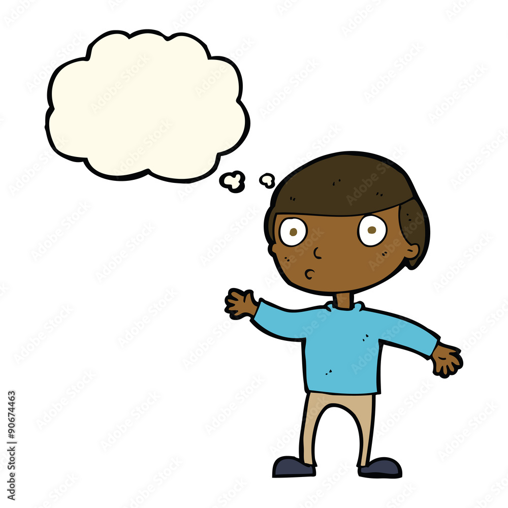 cartoon waving man with thought bubble cartoon waving man with thought bubble