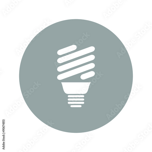 Vector energy saving fluorescent light bulb icon