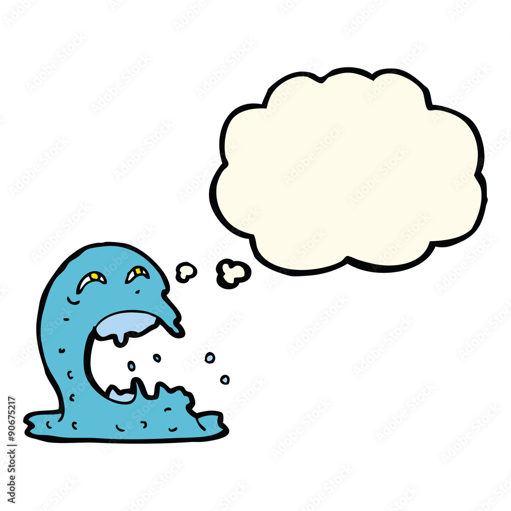 cartoon gross ghost with thought bubble cartoon gross ghost with thought bubble