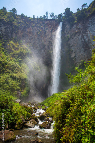 Sipisopiso waterfall in northern Sumatra, Indonesia