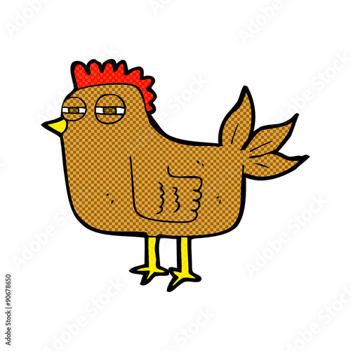 cartoon sly hen