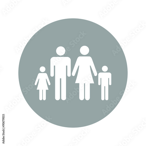 family icon. Flat design style eps 10.