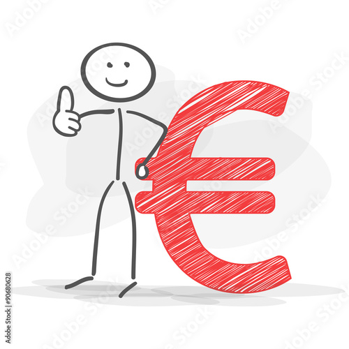 stickman euro money finance red