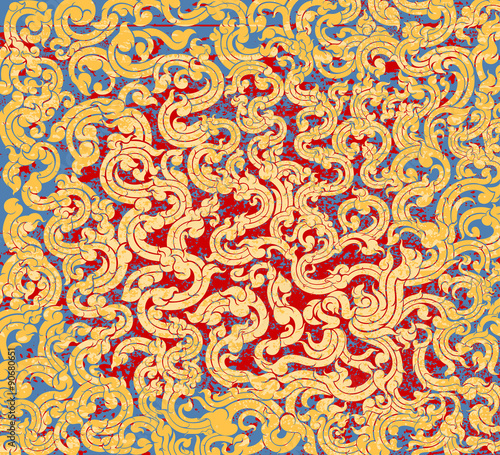 Vine art pattern grunge style vector abstract background