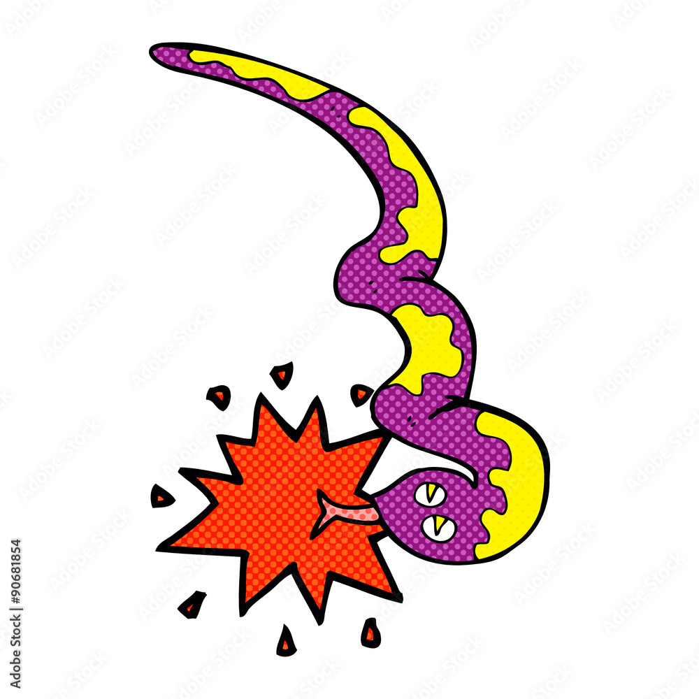 Fototapeta premium cartoon poisonous snake