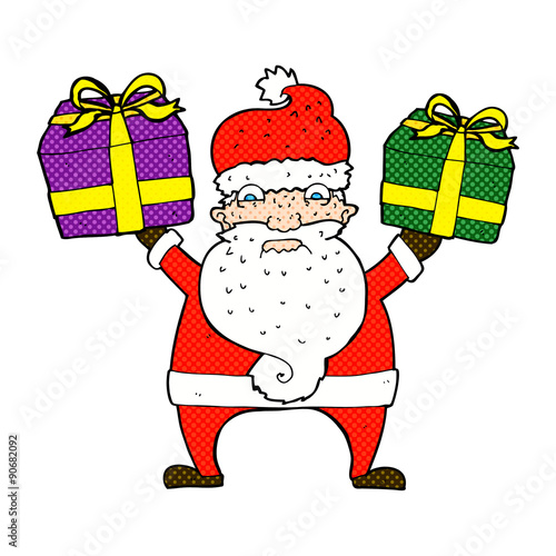 cartoon annoyed santa