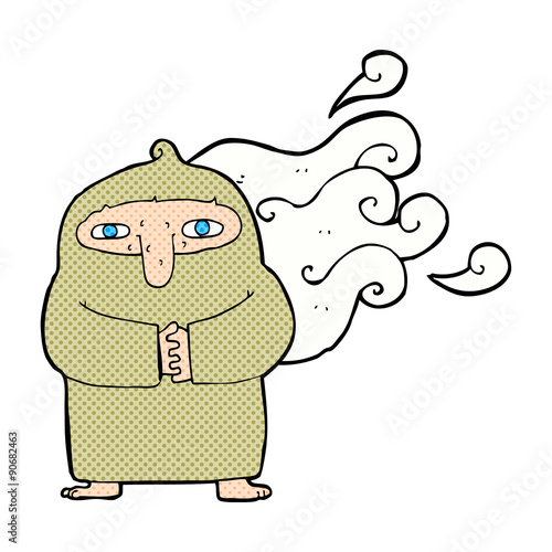 cartoon smelly monk