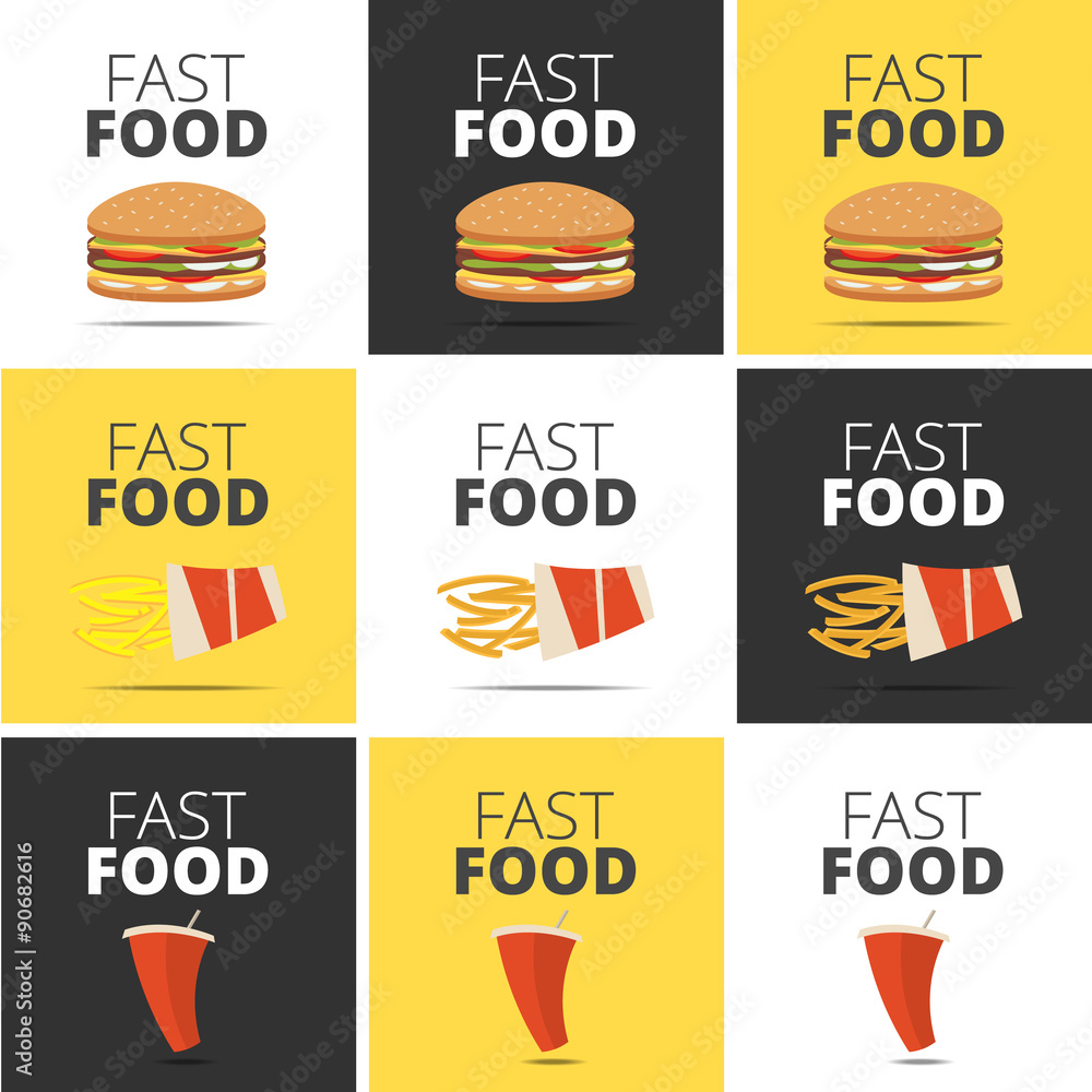 Fast food restaurant menu Fast food restaurant menu