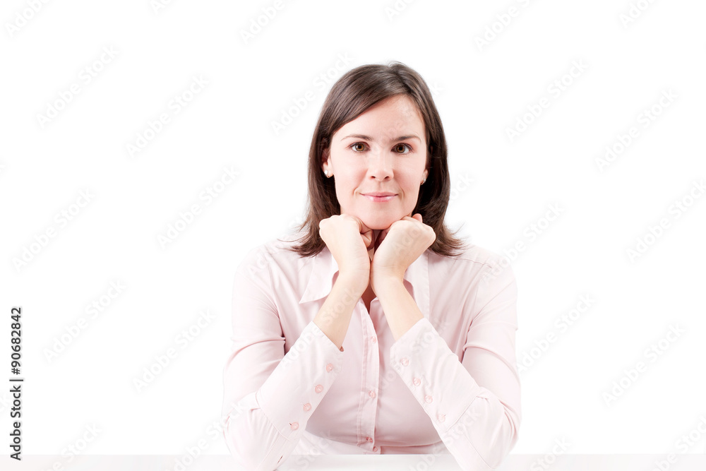 Portrait of young beautiful business woman. Portrait of young beautiful business woman.