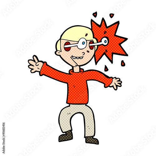 cartoon amazed man