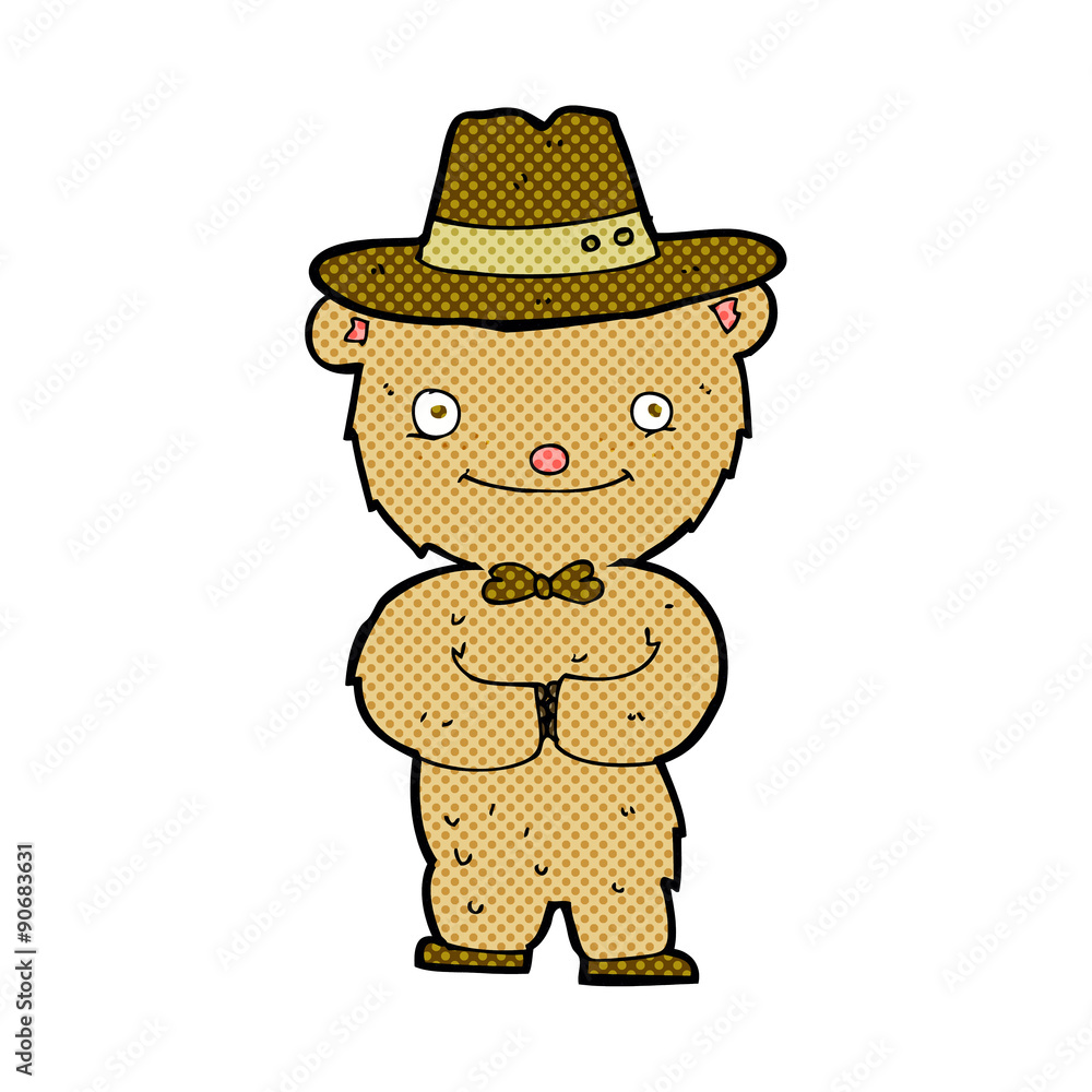 cartoon bear in hat cartoon bear in hat
