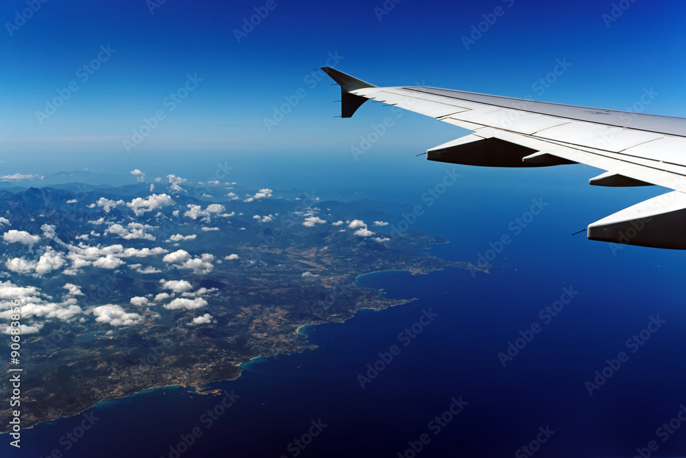 Fototapeta premium Vue aérienne de la côte ouest de Corse
