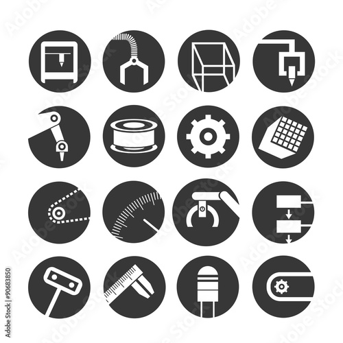 robot and automation icons