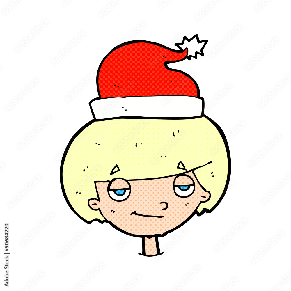 cartoon boy in santa hat cartoon boy in santa hat