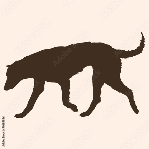 Vector Single Silhouette of Dog © nikiteev