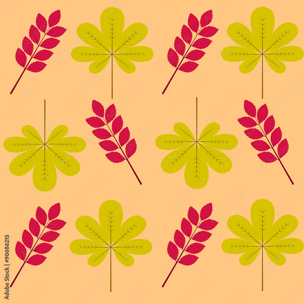 seamless natural autumn pattern
