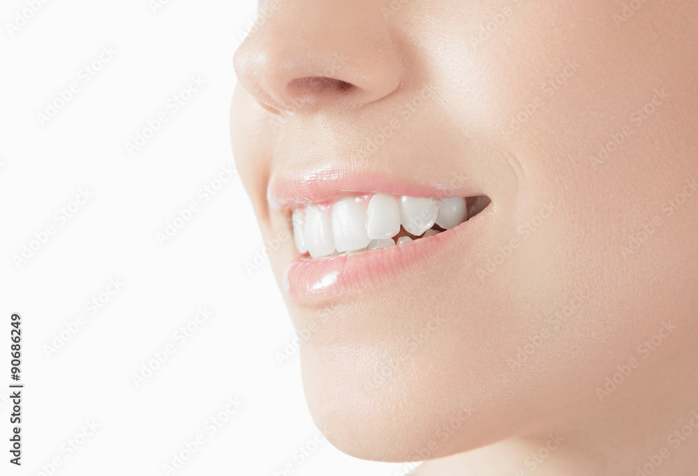 Fototapeta premium Donna con sorriso denti bianchi