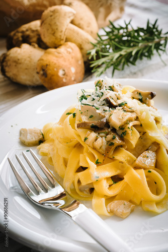 Obraz na płótnie Tagliatelle with porcini
