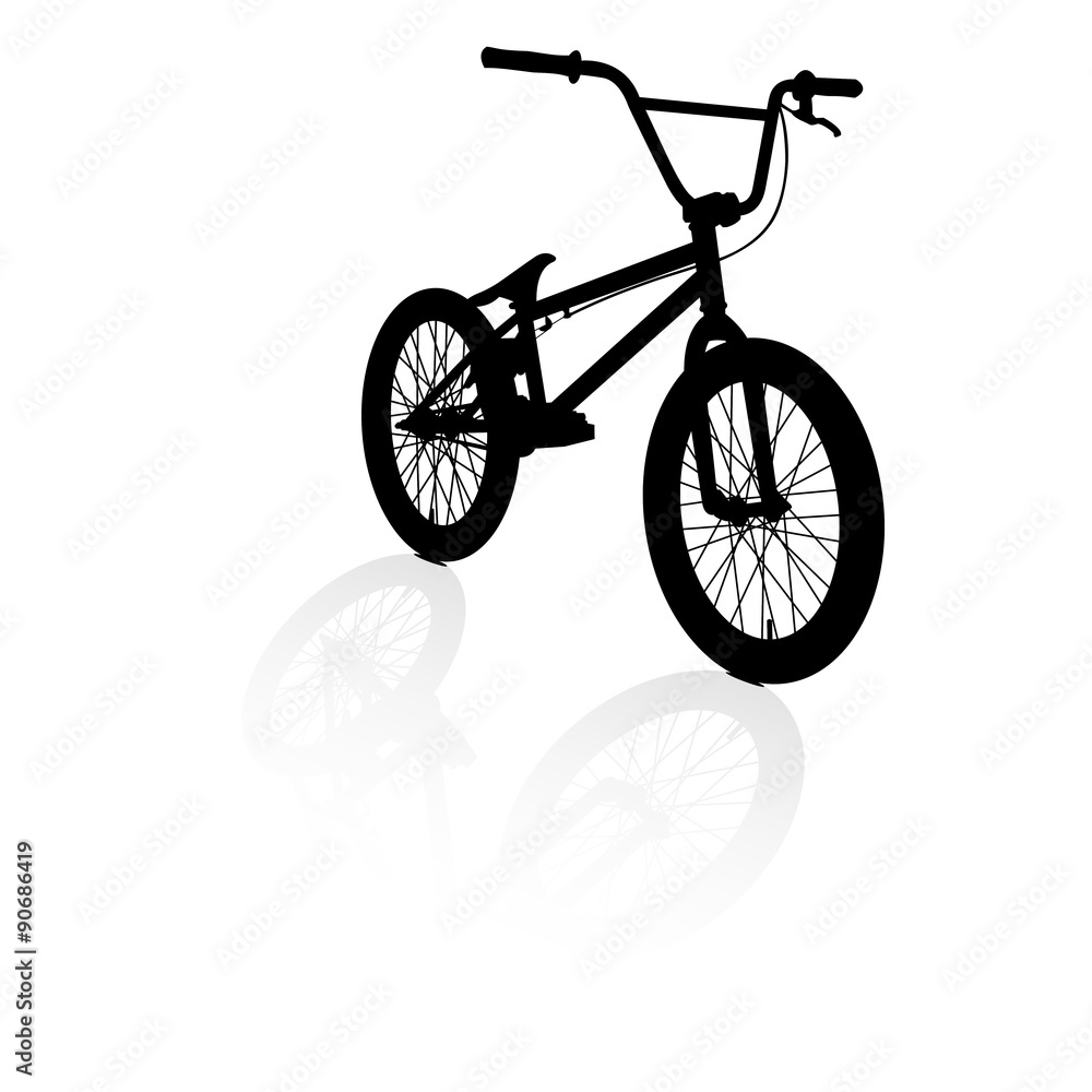 Obraz premium Biking in outline form