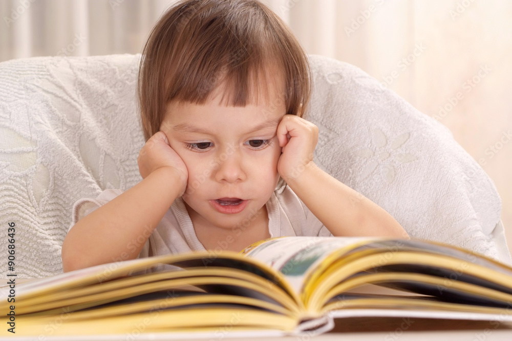 Beautiful little girl with book Beautiful little girl with book