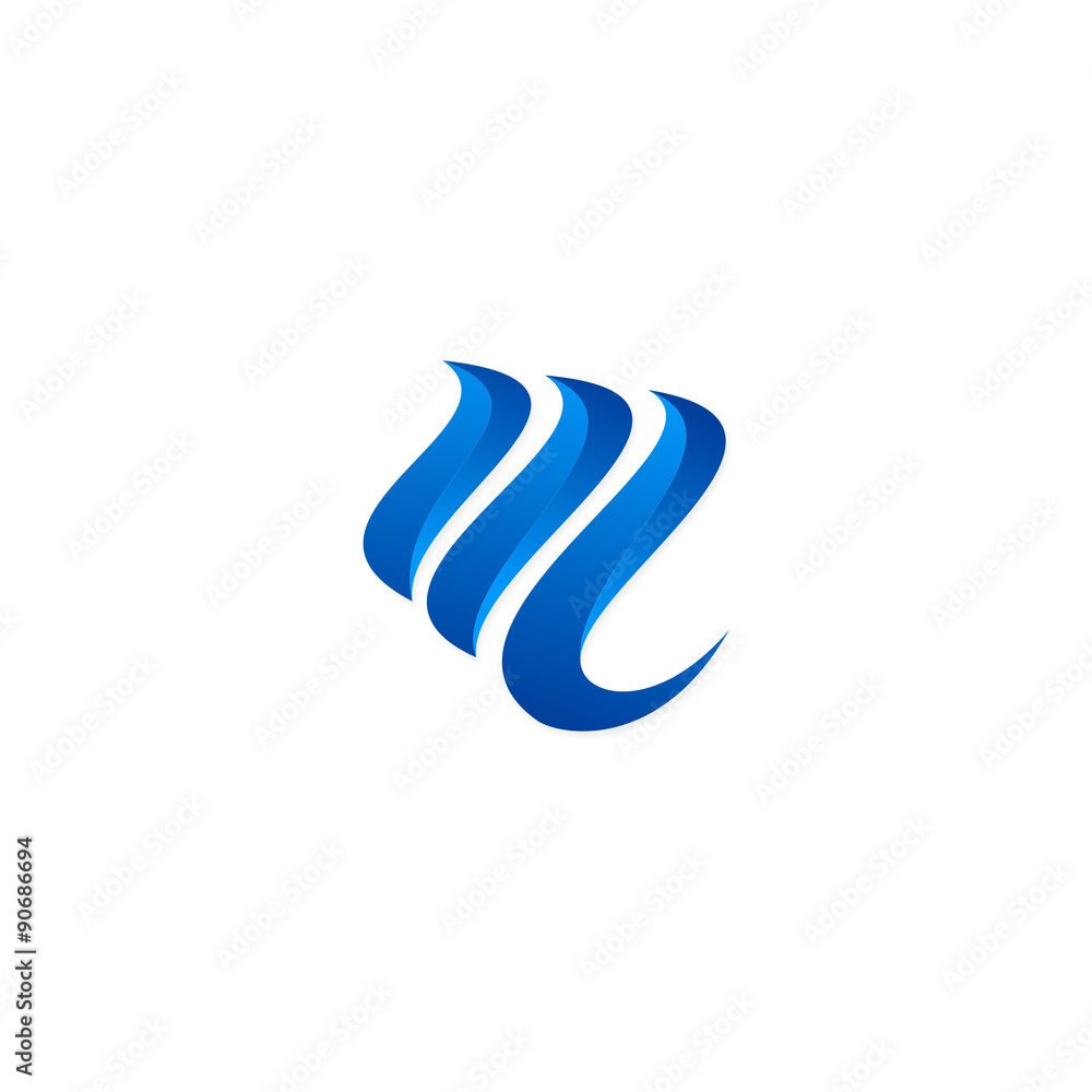abstract blue business vector logo abstract blue business vector logo